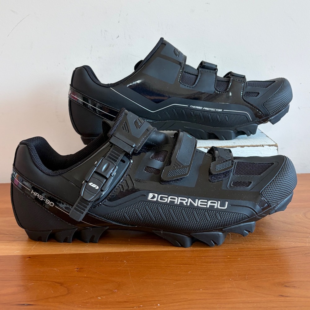 Louis Garneau Slate Mens Mountain Bike Shoes Black HRS-90 Ergo Grip Size 48